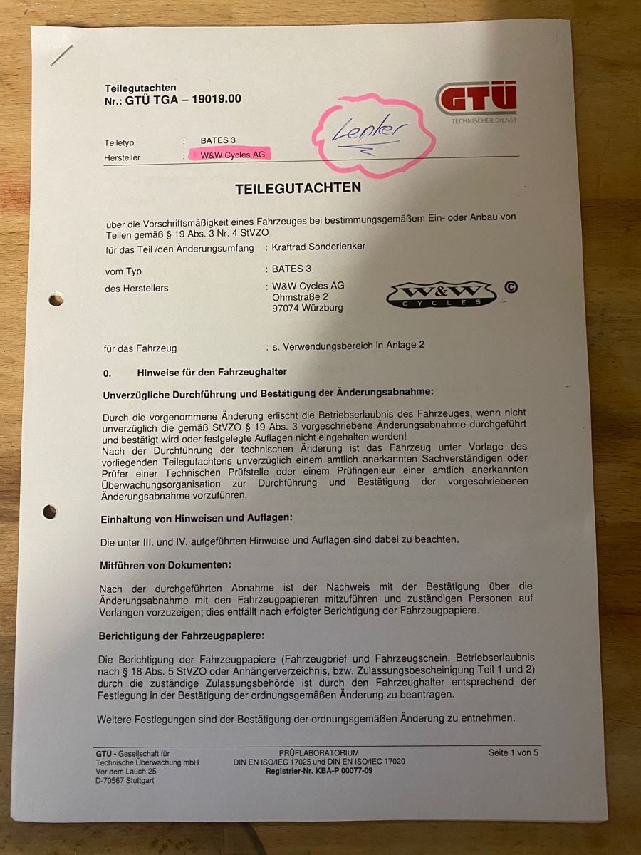 Alle Motorradersatzteile: Lenker Motorrad BATES 3 Chrom – Gebraucht aus Orpund von interstar1992 1