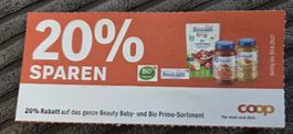 Coop 20% Rabatt Beauty Baby Bio Primo Gutschein 30.6.2027