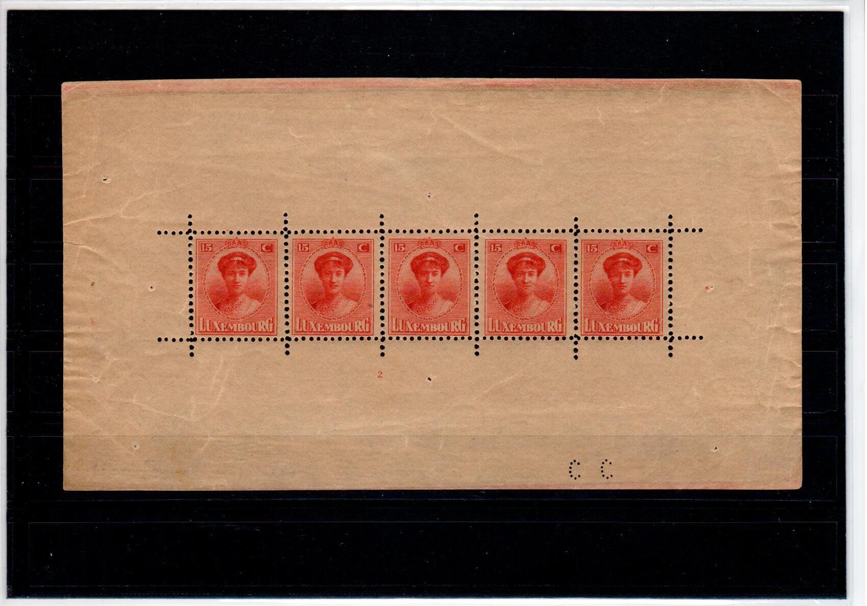 Tutti i francobolli: Block Luxembourg 1921 – Usato da Wolhusen venduto da Curver9