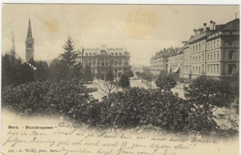 Cartoline postali: AK Bern - Bundesgasse - 06.10.1902 – Usato da Kirchberg BE venduto da Mgh