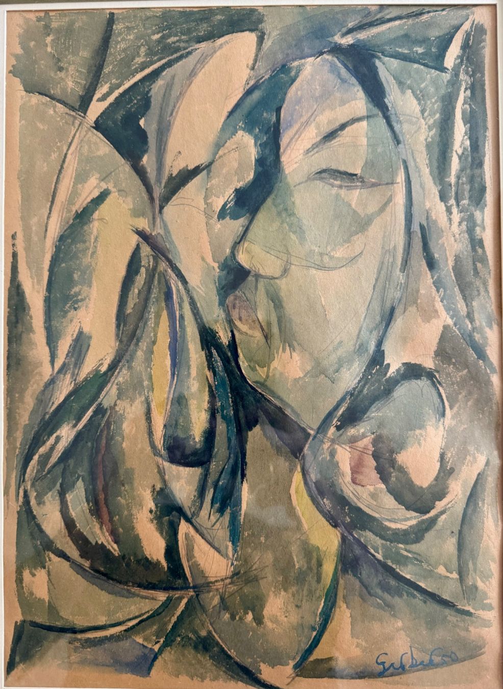 Dipinti: Original CH Hans Gerber Aquarell 1950 – Usato da Meilen venduto da duppa