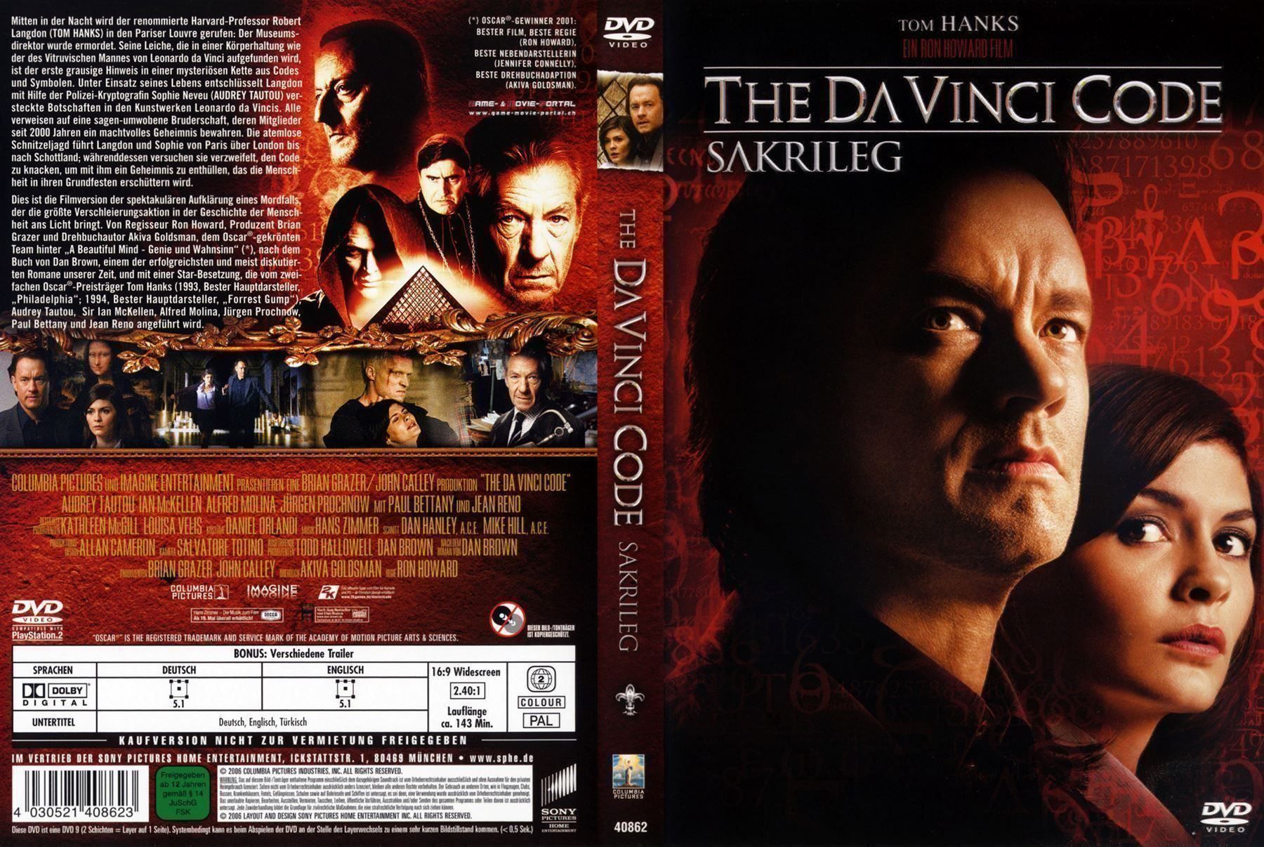 Tutti i DVDs: The DA VINCI Code / Code de Davinci / Sakrileg DVD Tom Hanks – Nuovo (secondo la descrizione) da Genève venduto da Cockattoo