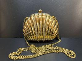 Goldene Muschel-Tasche "Bijoux Scheilan"Florenz Vintage-Look