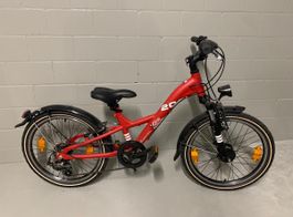 Rotes 20-Zoll-Kindervelo mit Shimano 7-Gang-Schaltung!