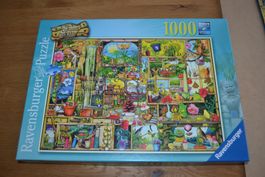 Puzzle 1000 Teile - Grandioses Gartenregal