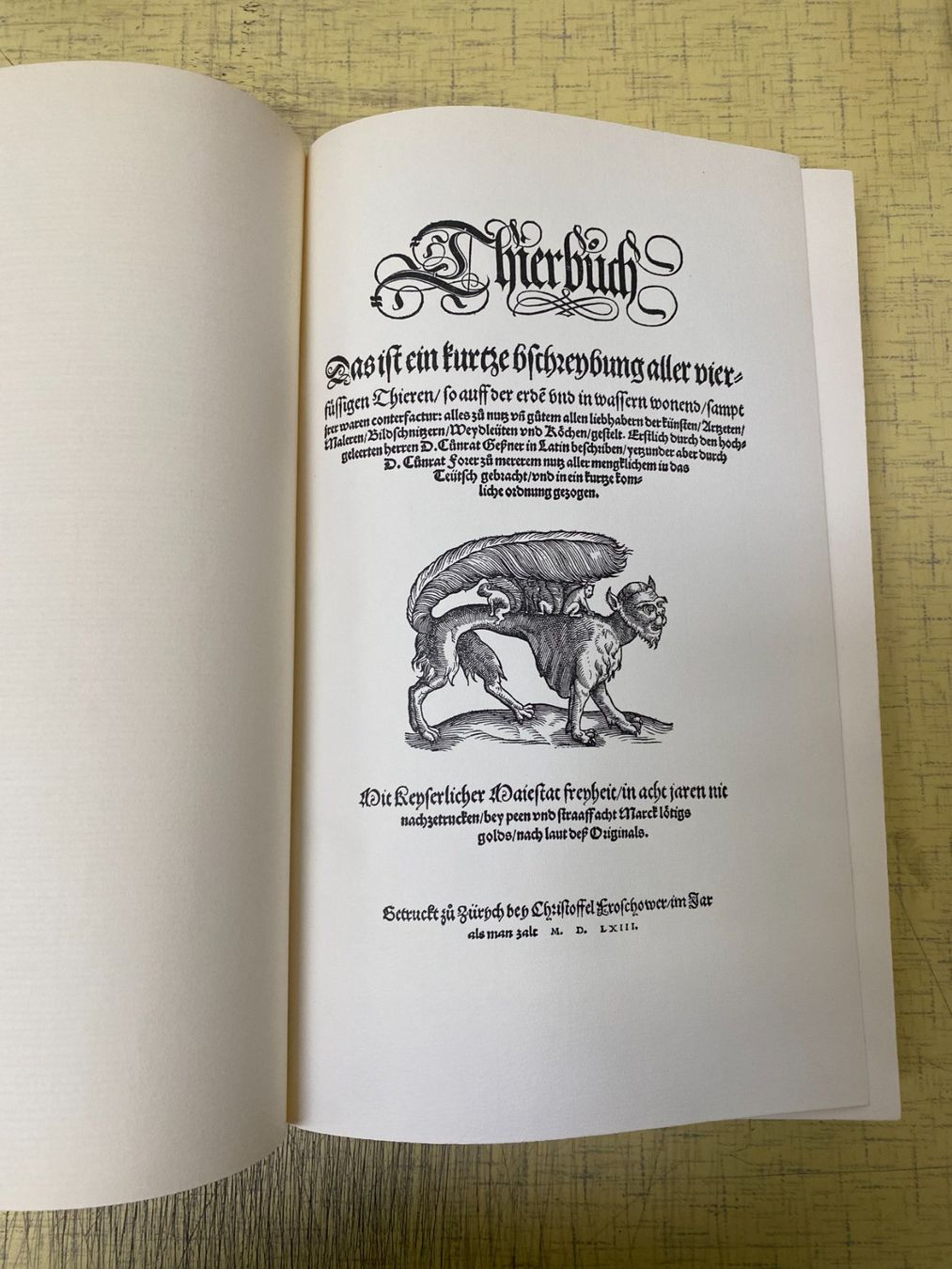 Libri: Thierbuch von Conrad Gessner – Usato da Bazenheid venduto da ebarch