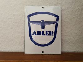 Emailschild Adler Motorrad Werkstatt Service Emaille Schild