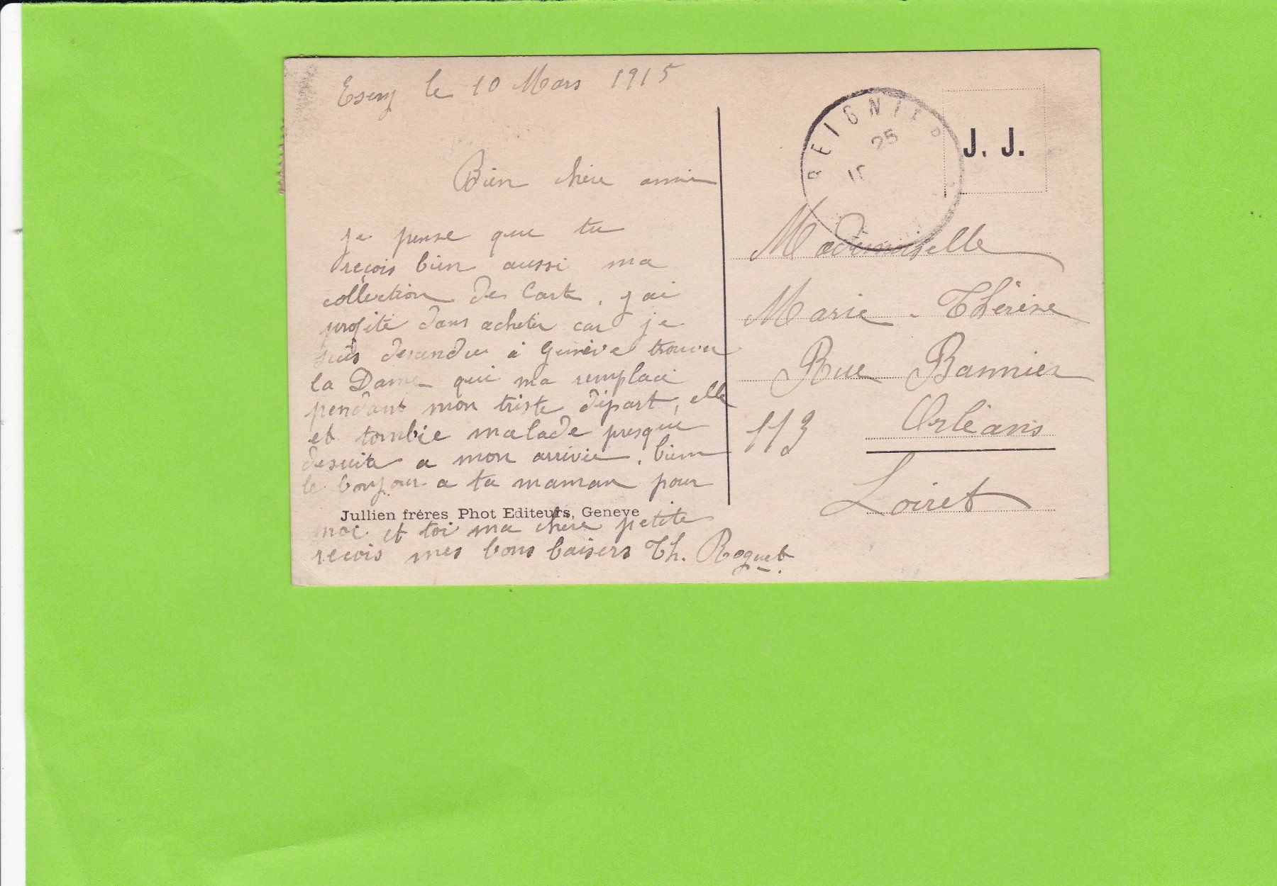 Cartoline postali: Genève-Les Mouettes – Usato da St. Peterzell venduto da neckertal 1