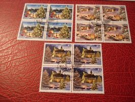 Satz Weihnachten, 2011, FDC  + 4erblocks Lose ET-o