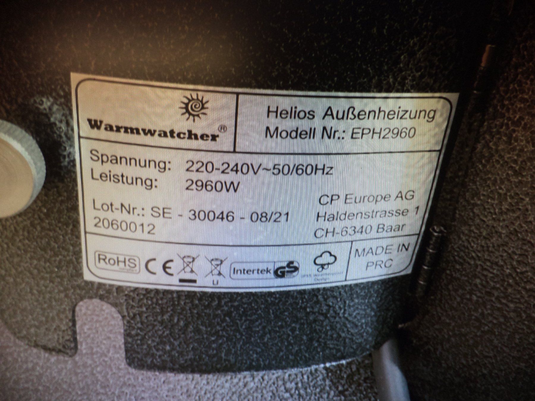 Infrarot Heizstrahler - Indoor / Outdoor 2960 Watt 3 Stufen (Neu und ...