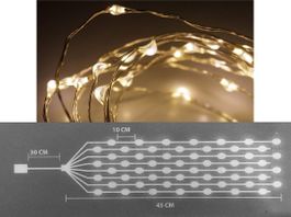 LED Wasserfall Silberdraht Beleuchtung f