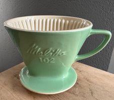 Melitta Porzellan Kaffeefilter 102 3-Loch Grün-Beige