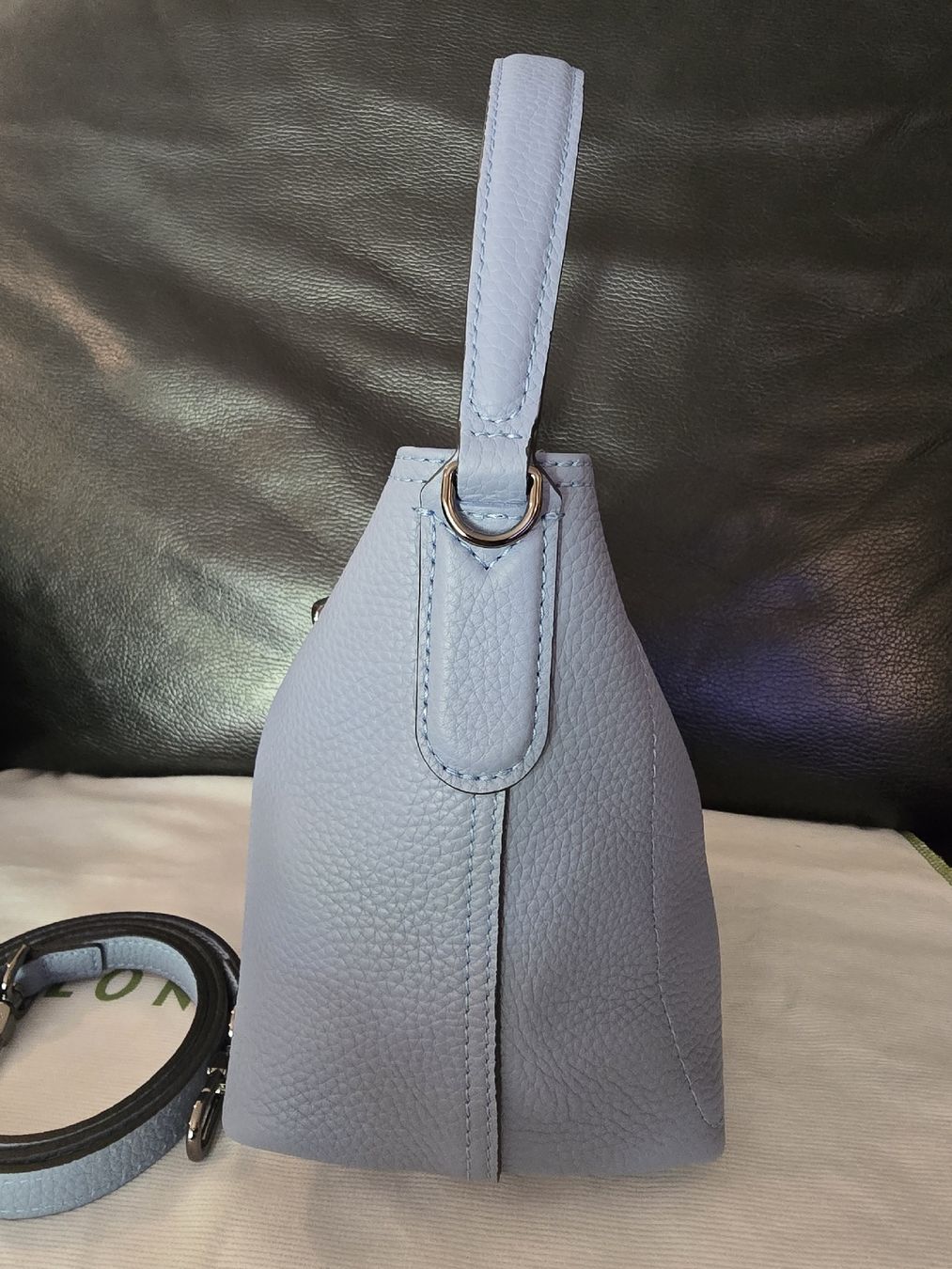Longchamp Borse da donna: Bucket Bag XS Le Roseau Leder - Hellgrau – Nuovo (secondo la descrizione) da Gattikon venduto da lavric_d 3