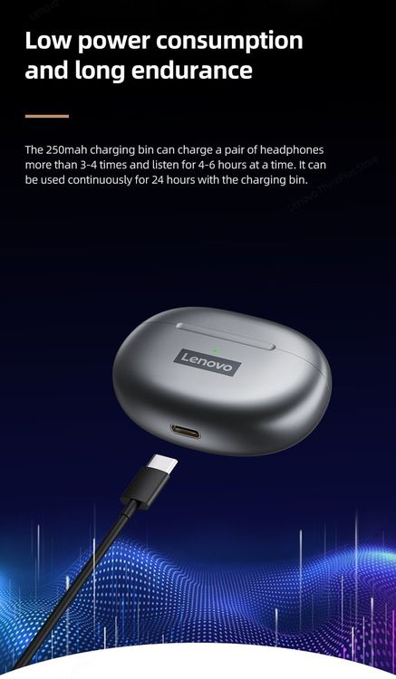 Lenovo LP5 Bluetooth Kopfhörer mit Touchbedienung 8