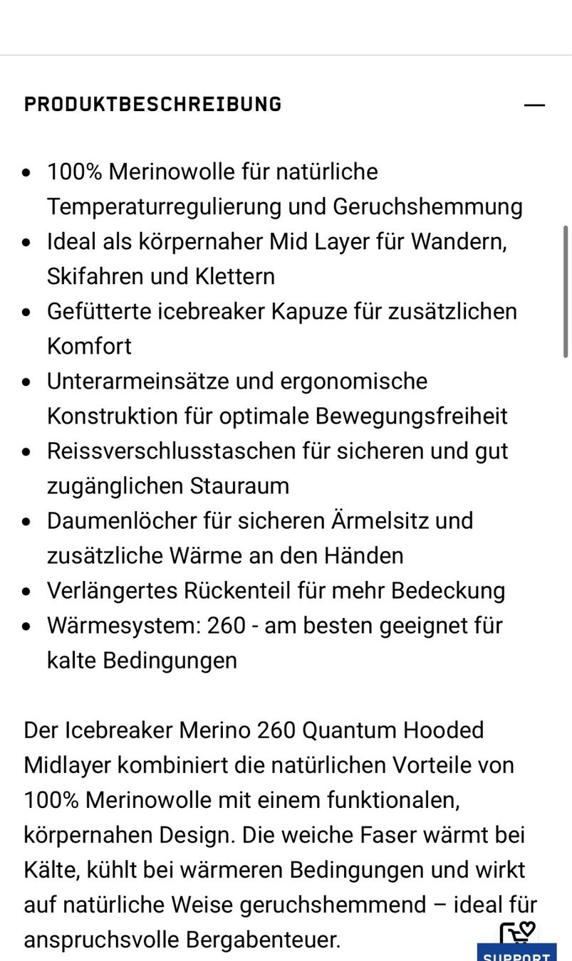 Icebreaker Giacche: Merino Jacke mit Kapuze – Usato da Wasen im Emmental venduto da Gemsstock1 3
