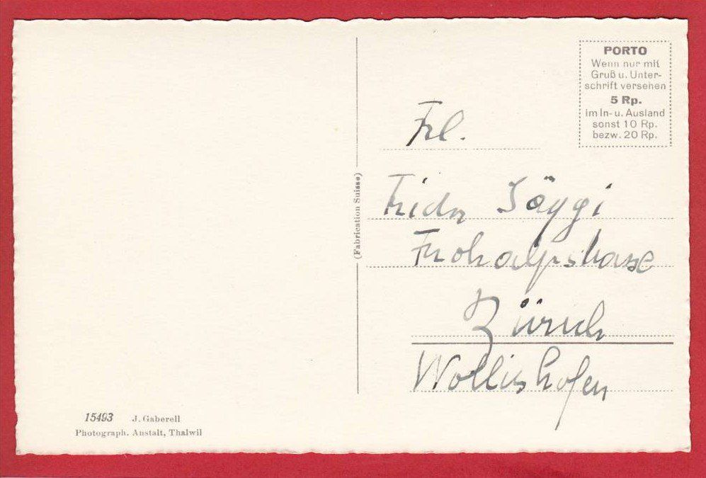 Cartoline postali: WÄGGITAL AM STAUSEE – Usato da Grüningen venduto da Kartenlaube 1