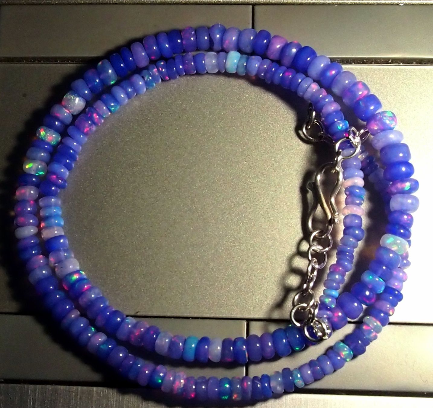 Catenine: TOP FEUEROPAL-HALSKETTE, einzigartige Farben! – Nuovo e nell'imballaggio originale da Reinach BL venduto da Marblue 6