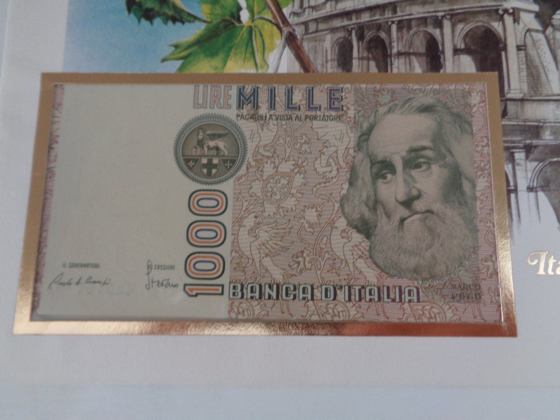 Banconote: Notenbrief- Italien 1000 Lire – Usato da Chur venduto da omonia 1