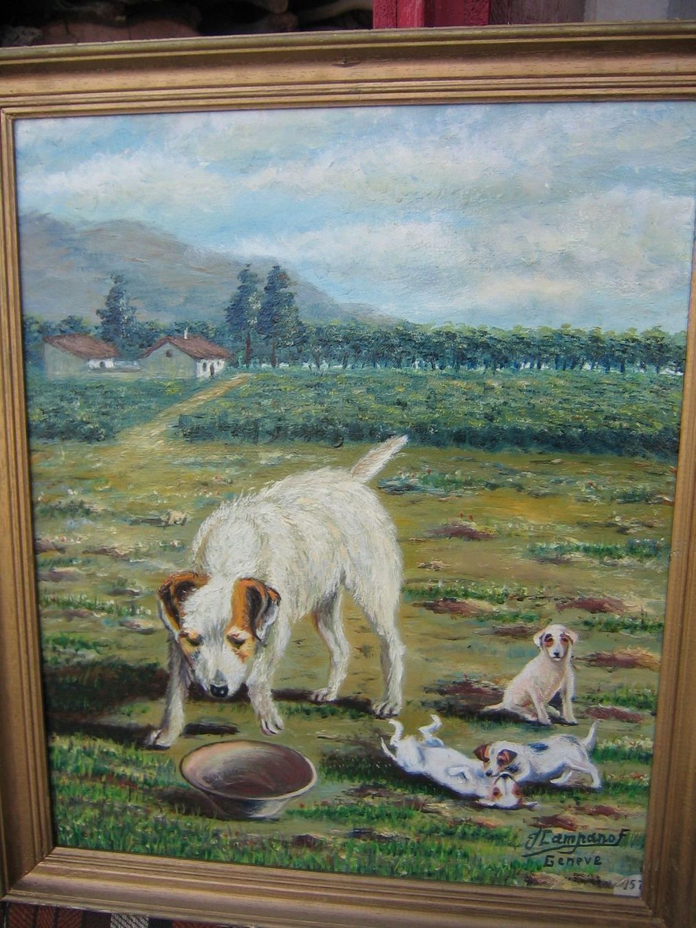 Dipinti: LE CHIEN ET SES PETITS – Usato da Grand-Lancy venduto da Jc42