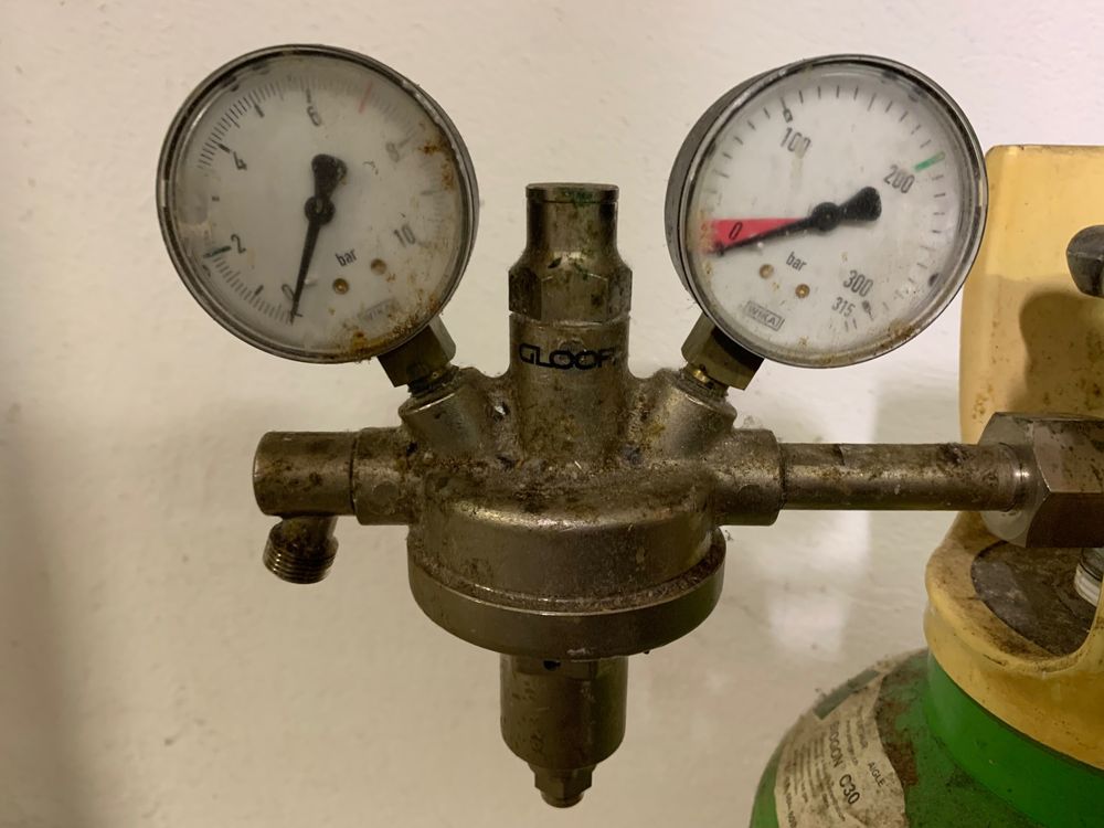 Gasflasche für Stickstoff mit Manometer Kaufen auf Ricardo