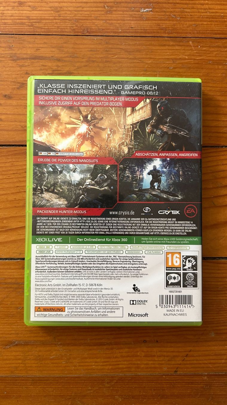 Microsoft Giochi: Crysis 2 | Xbox 360 – Usato da Alle venduto da protokollstudio 1