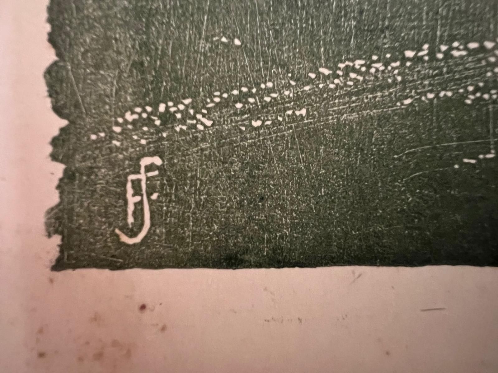 Xilografie: Linolschnitt oder Holzschnitt signiert - FS - um 1930 – Usato da Bern venduto da bergsee-copyright 2