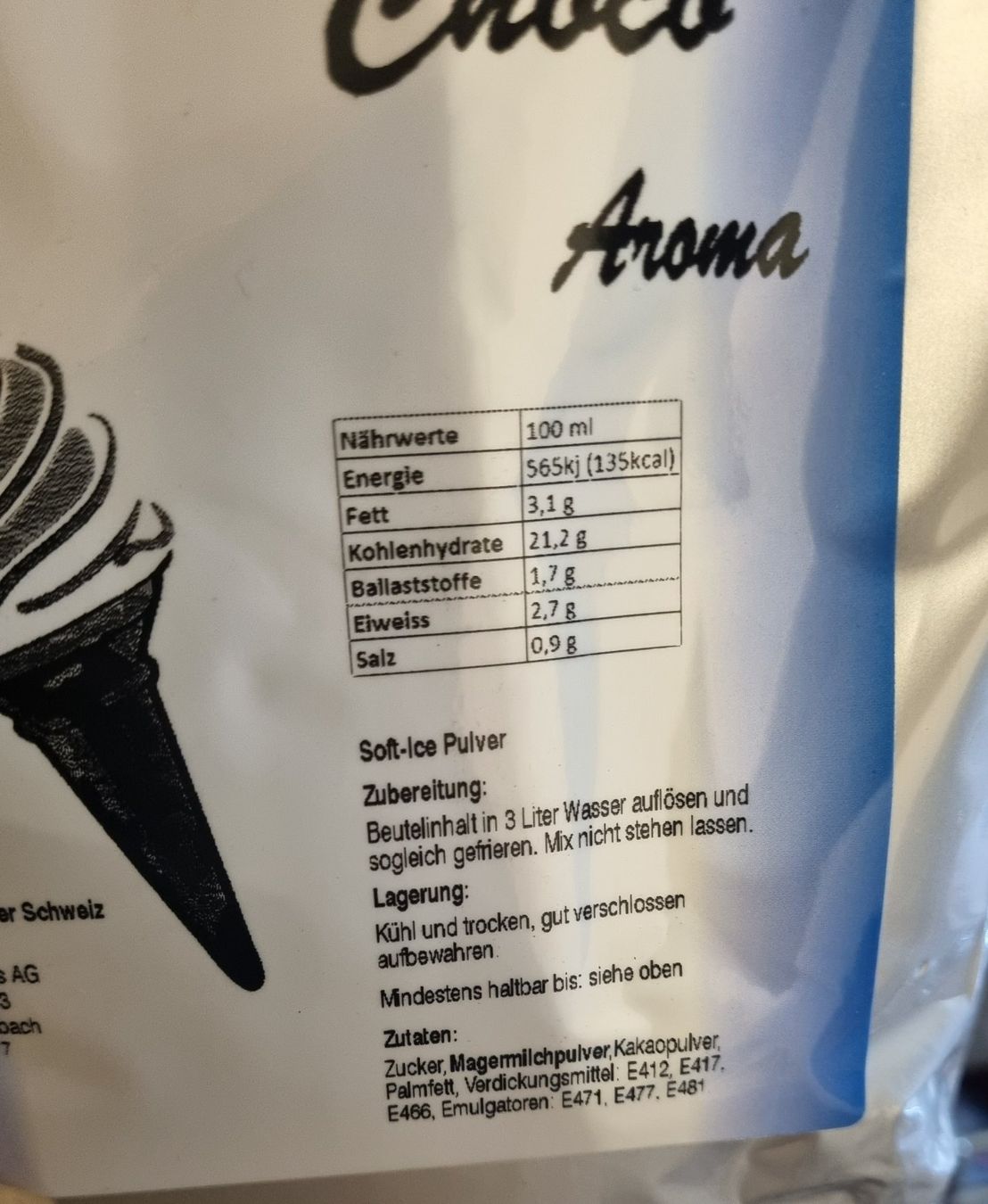 Cibi & Specialità: NEU Soft-Ice-Pulver choco – Nuovo e nell'imballaggio originale da Oftringen venduto da Leleni 1