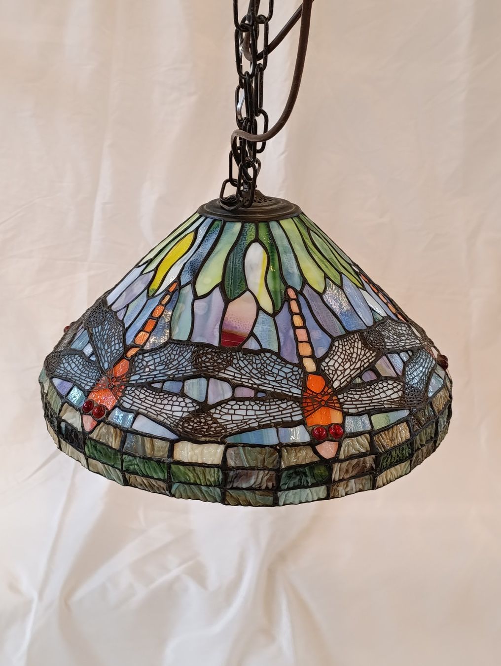 Lampadari & plafoniere: Vintage Tiffany Style Lampe mit Libellenmuster – Usato da Herisau venduto da Tosam_WinWin 7