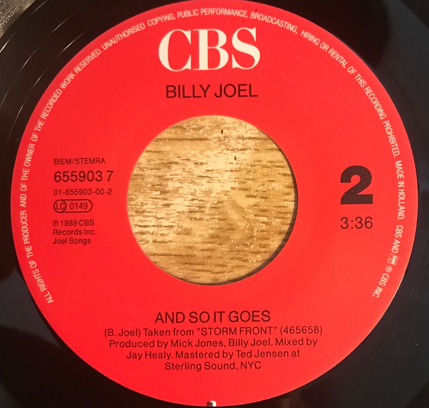 Schallplatten: BILLY JOEL - THE DOWNEASTER – Gebraucht aus Bussigny von vinyl-pas-cher 3