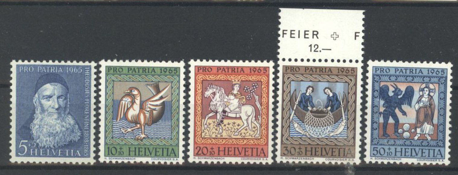 Alle Briefmarken: 1965, Pro Patria ** – Gebraucht aus Willisau von Vollstempel