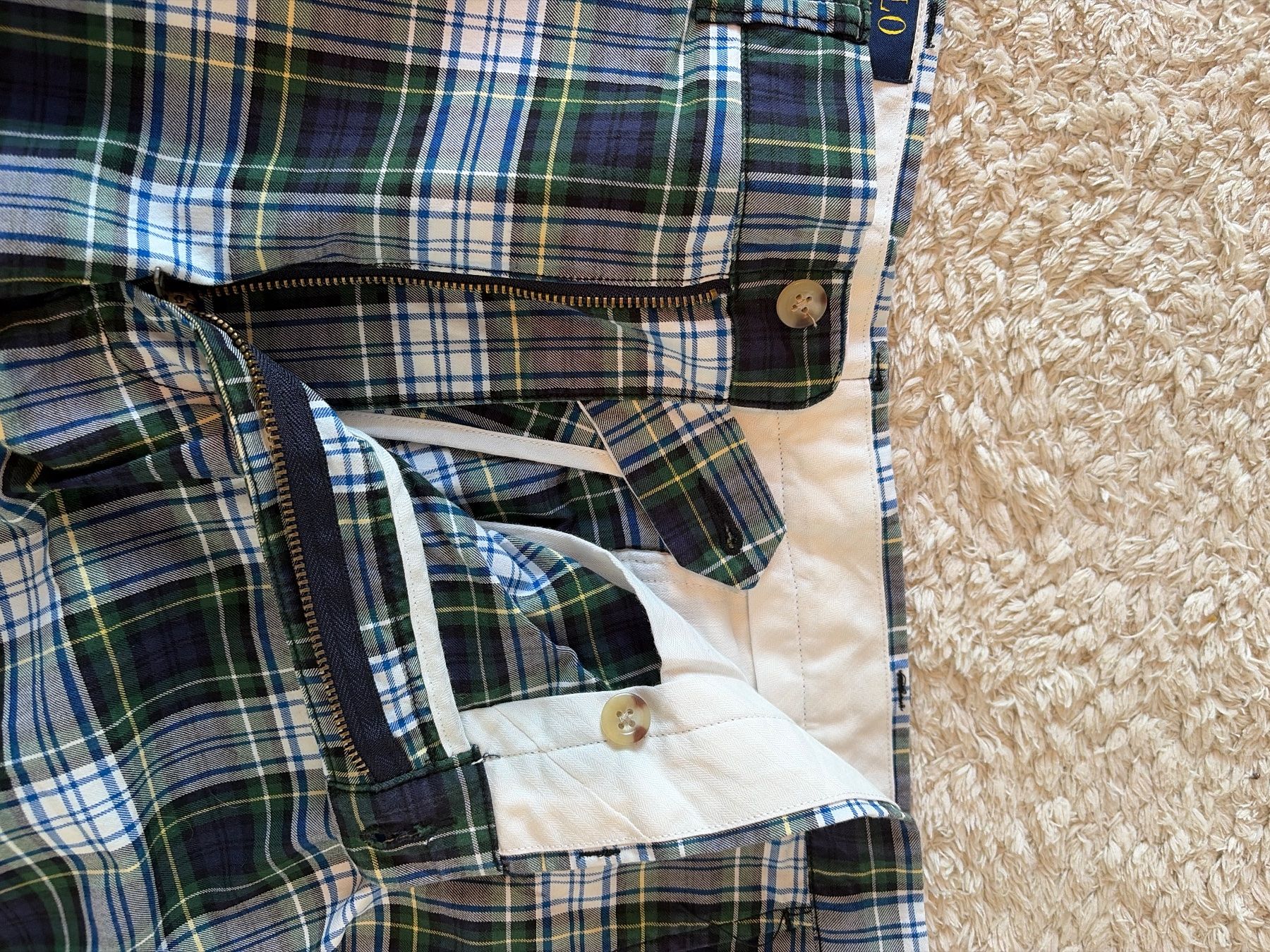 Ralph Lauren Pantalons: Short Patchwork Ralph Lauren Bleu et Vert - W38 – Neuf (Voir description) à Hauterive NE par Leo_o 6