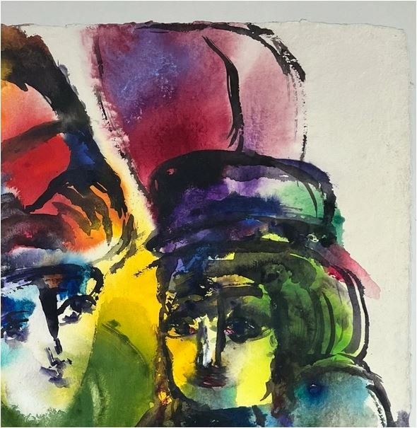 Gemälde: Atila (1931-1987)Grosse Abstrakte Aquarelle – Gebraucht aus Bruettisellen von Collector_Store 5