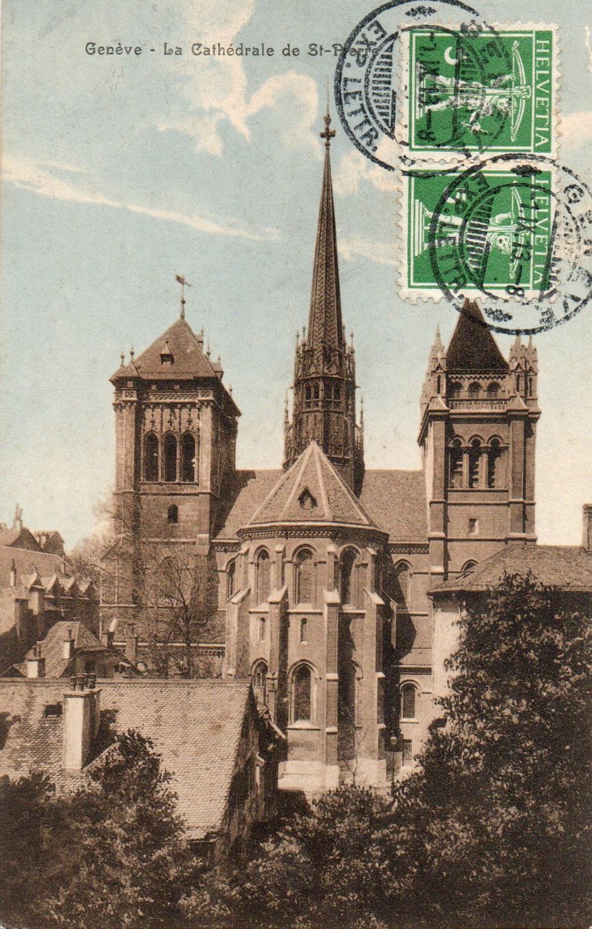 Cartoline postali: Genève - La Cathédrale de St.Pierre – Usato da Melano venduto da pisonsdro