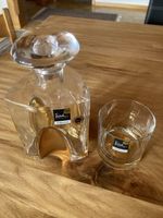Whisky Flasche mit Glas Gold 24kt