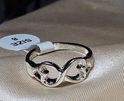 Eleganter Ring Herz, 925 versilbert, Gr. 8