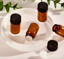 Mini Tropf-Fläschchen Braunglas, 3ml,   100 Stk