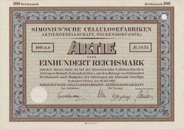 Simonius'sche Cellulosefabriken AG, Fockendorf - 1928