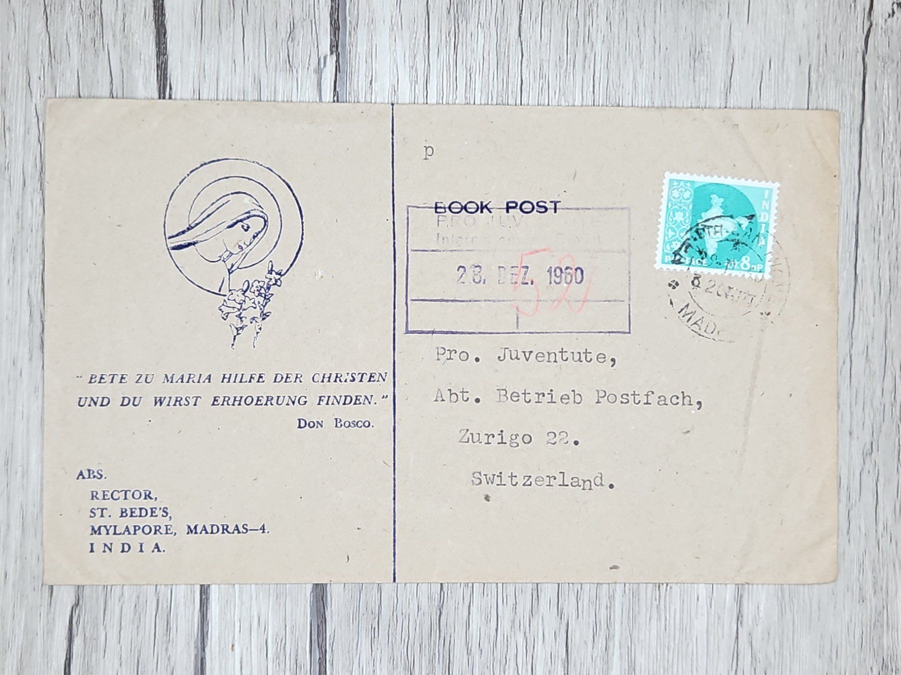 Alle Briefmarken: CL14 Enveloppe + Timbre Inde 1960 – Gebraucht aus Cousset von Patrick_Collections