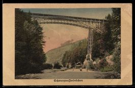 AK Schwarzwasserbrücken, Eisenbahnbrücke über Fluss