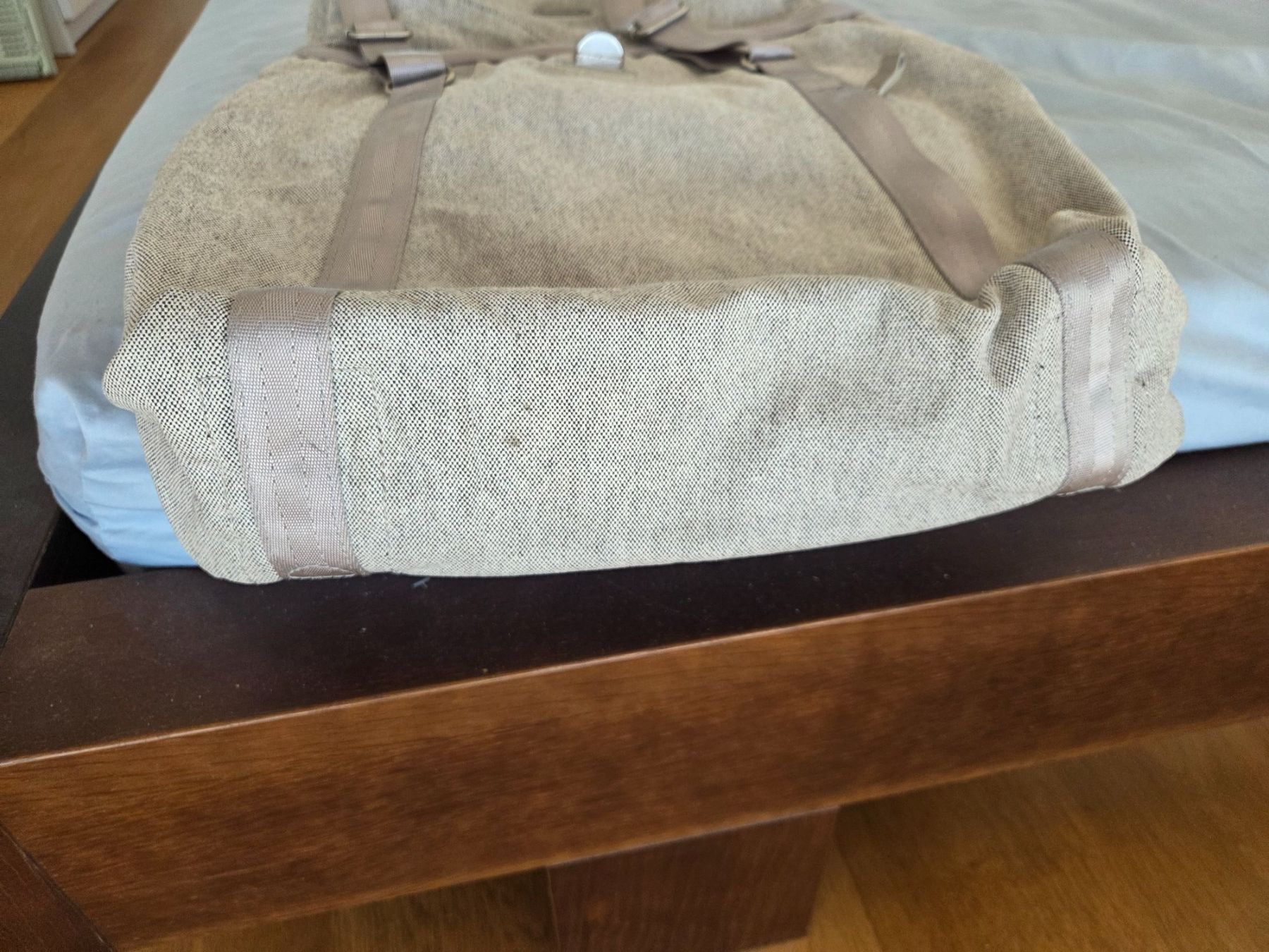 Qwstion Borse: Qwstion Umhängetasche/Rucksack hellgrau Canvas Leder – Usato da Villars-sur-Glâne venduto da richardette 8