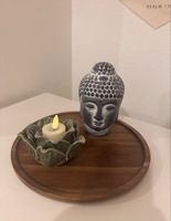 Buddha-Kopf & Kerzenfigur