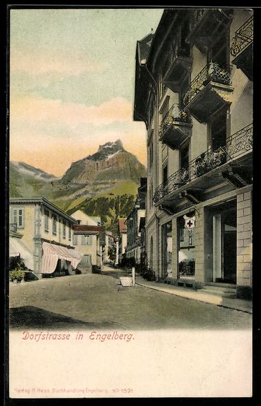 Cartoline postali: AK Engelberg, Straßenpartie – Usato da Berlin venduto da bartko-reher