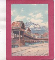 Kitsch Kunst Alt Luzern Die Kapellbrücke