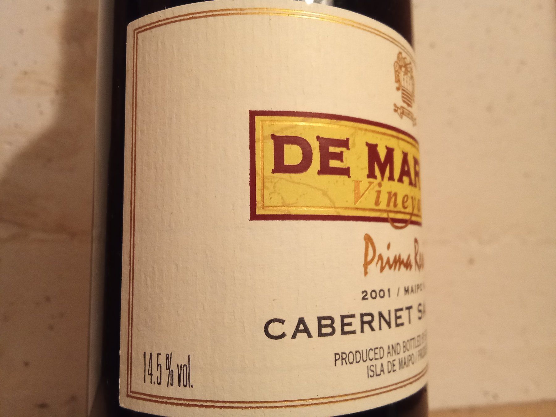 Wein: Cabernet Sauvignon 1a Riserva 2001/De Martino/Maipo Valley – Neu und originalverpackt aus Bilten von Bora3 4