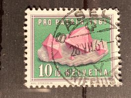 Schweiz 1961 Vollstempel Pro Patria 10 BASEL 28.VII.61