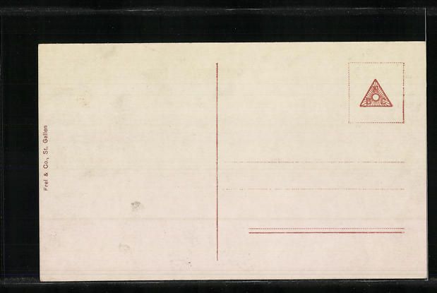 Cartoline postali: AK Herisau, Ortsansicht mit Säntiskette – Usato da Berlin venduto da bartko-reher 1