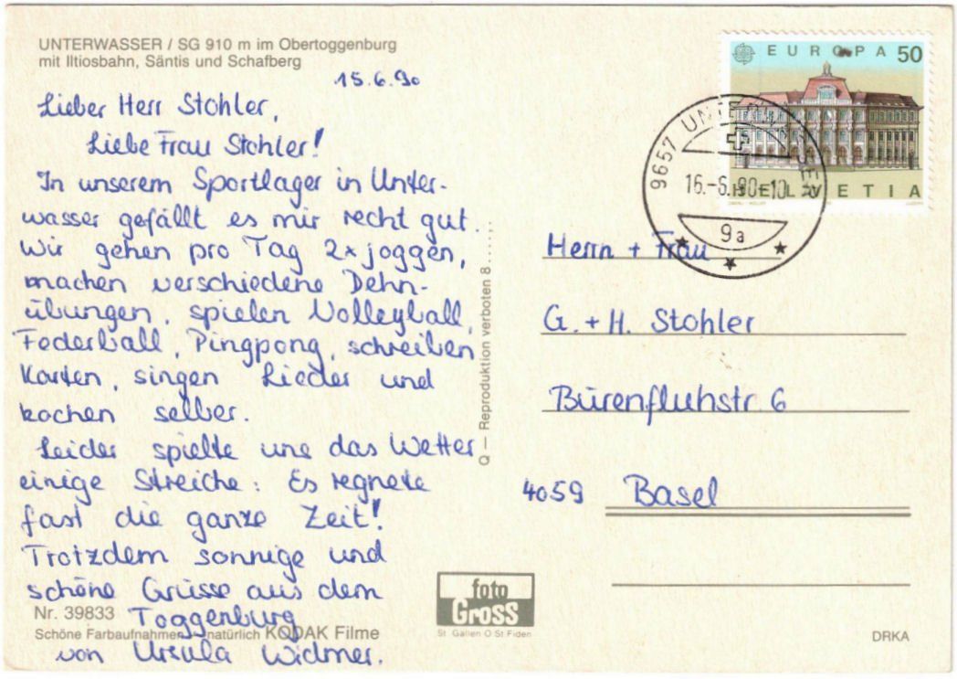 Cartoline postali: Unterwasser - Standseilbahn Iltios – Usato da Binningen venduto da Mountainrider 1