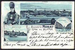 Litho Murten, Strassenansicht, Panorama,