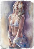 Lagerräumung Original Aquarell 23 26 019