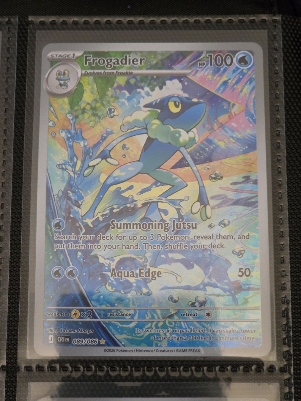 Pokémon Sammelbilder & Trading cards: Frogadier CRI 089 EN – Neu (gemäss Beschreibung) aus Onex von ZoogZoogShop